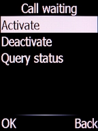 Select Activate and press the Left selection key to turn on the function.