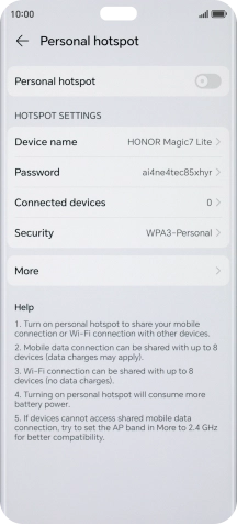 Press Password and key in the required password.