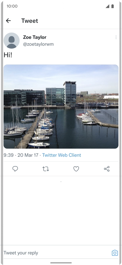 Press the text input field.