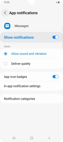 Press the indicator next to 