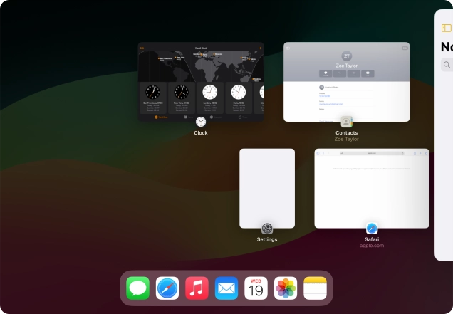 Press the required application.