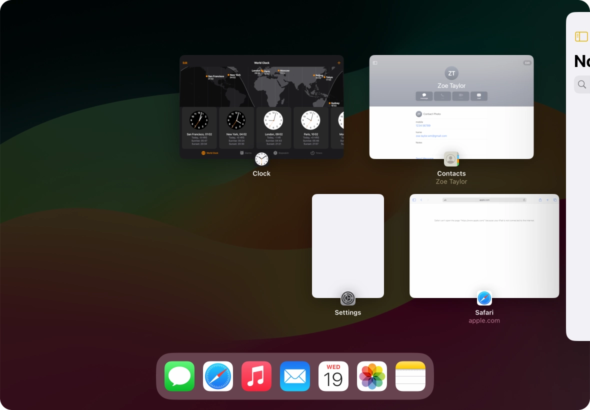 Press the required application.