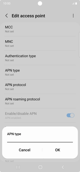 Key in mms and press OK.