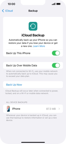Press the indicator next to 
