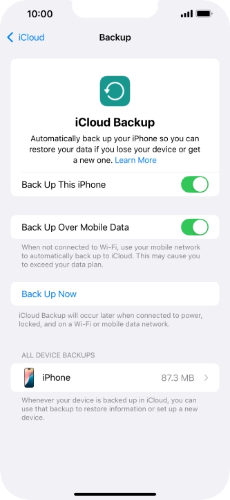 Press the indicator next to 