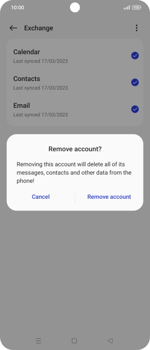 Press Remove account.