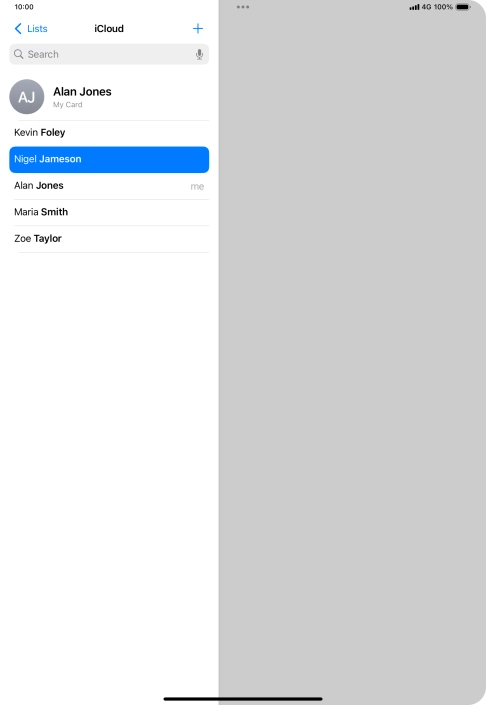 Press the new contact icon.