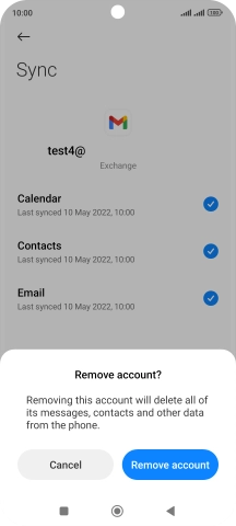 Press Remove account. Press Remove account.