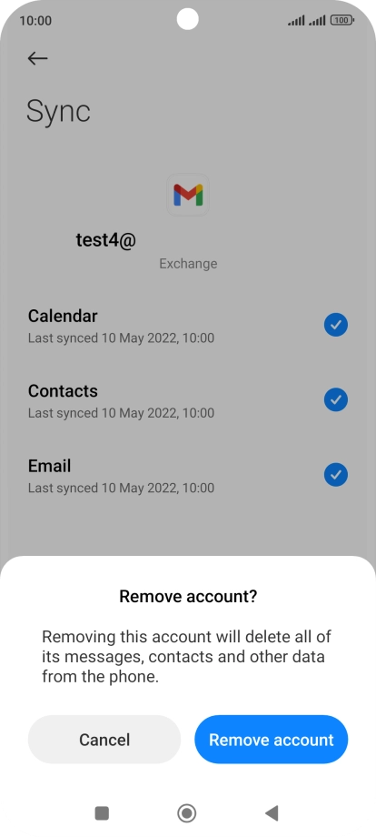 Press Remove account. Press Remove account.