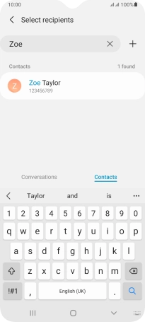 Press the required contact.