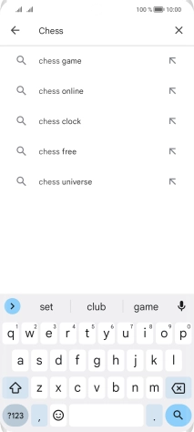 Key in the name or subject of the required app and press the search icon.