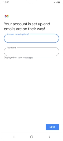 Press Your name and key in the required sender name.