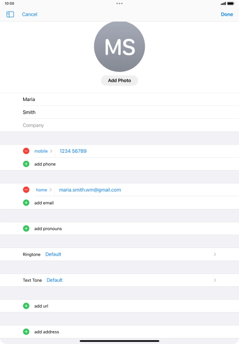 Press Done. Press Done.