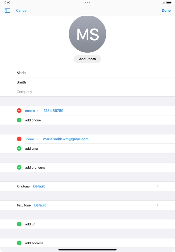 Press Done. Press Done.