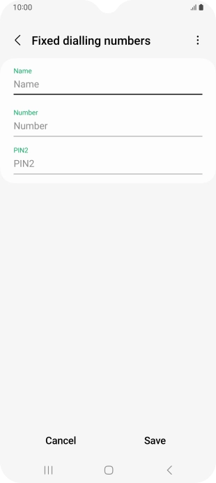 Press Name and key in the required name.