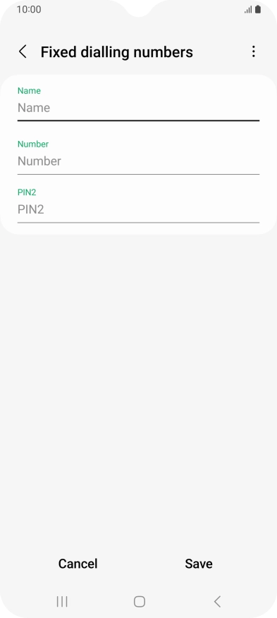 Press Name and key in the required name.