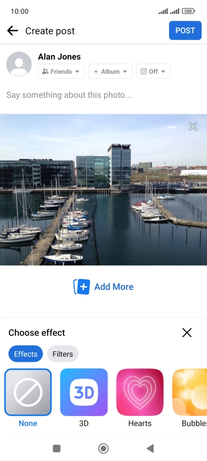 Press the text input field.