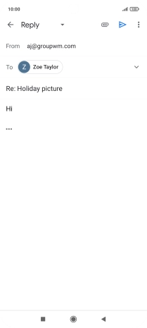Write the required text and press the send icon.