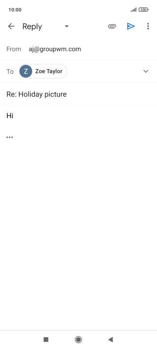 Write the required text and press the send icon.