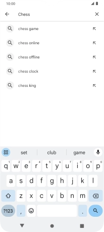 Key in the name or subject of the required app and press the search icon. Key in the name or subject of the required app and press the search icon.