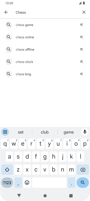 Key in the name or subject of the required app and press the search icon. Key in the name or subject of the required app and press the search icon.