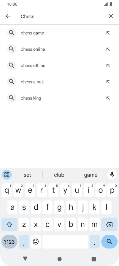 Key in the name or subject of the required app and press the search icon. Key in the name or subject of the required app and press the search icon.
