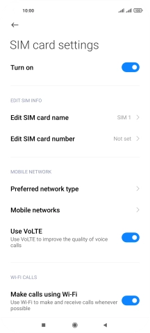 Press the indicator next to 