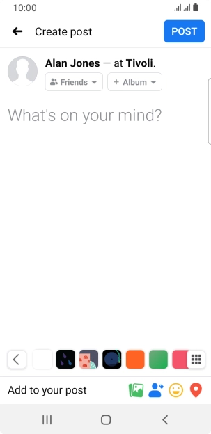 Press the text input field.