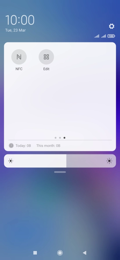 Press NFC to turn the function on or off.