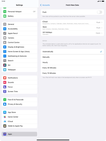 If you turn off the function, press the required setting.