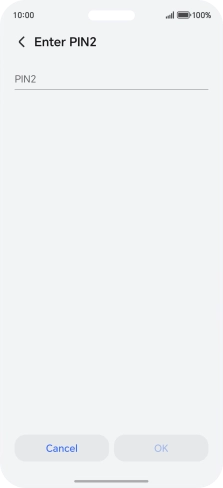 Press PIN2 and key in your PIN2. The default PIN2 is 1111.