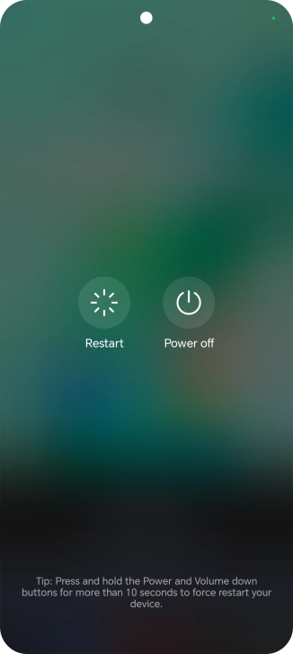 Press Power off. Press Power off.