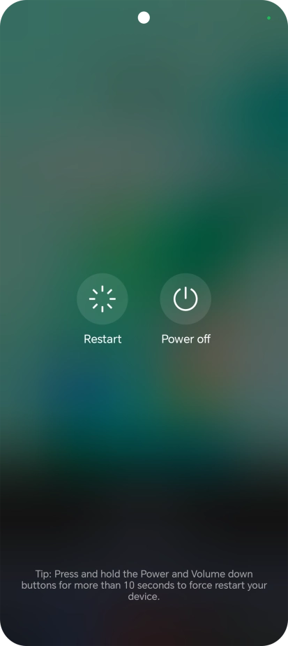 Press Power off. Press Power off.