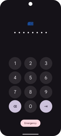 Key in the PUK and press arrow right.