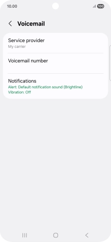 Press Voicemail number.