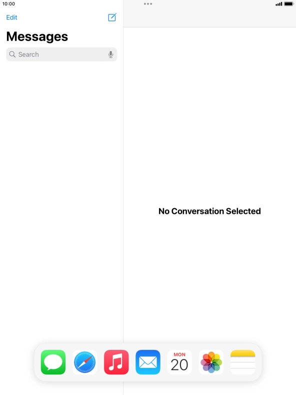 Slide your finger downwards on Dock to minimise it.