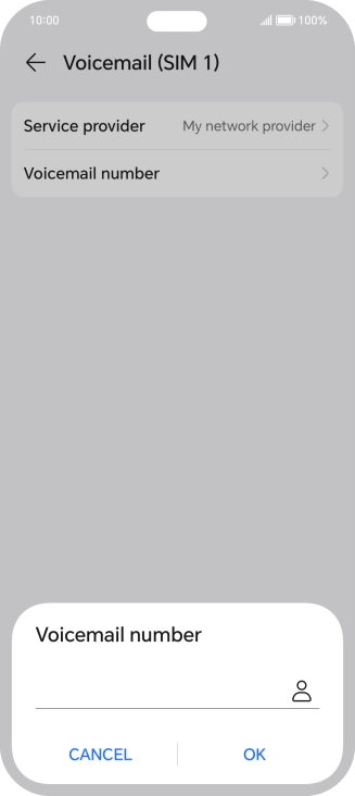 Key in +447836121121 and press OK.