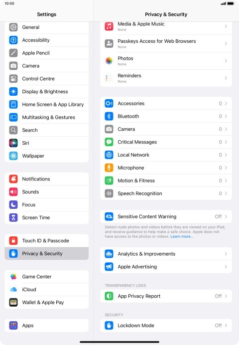 Press App Privacy Report.