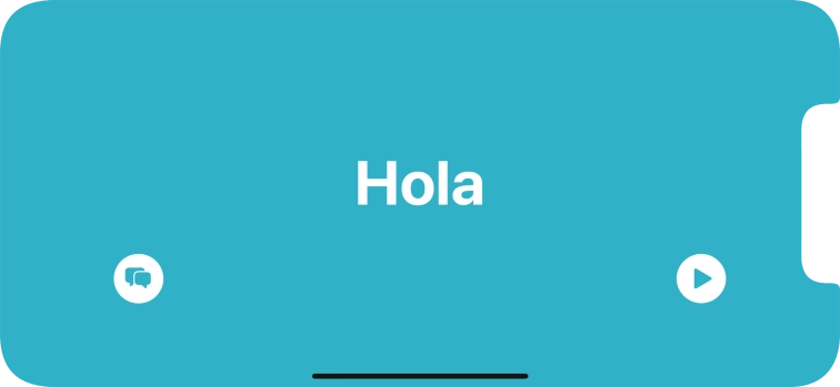 Press the split view icon to go back to display of both languages.