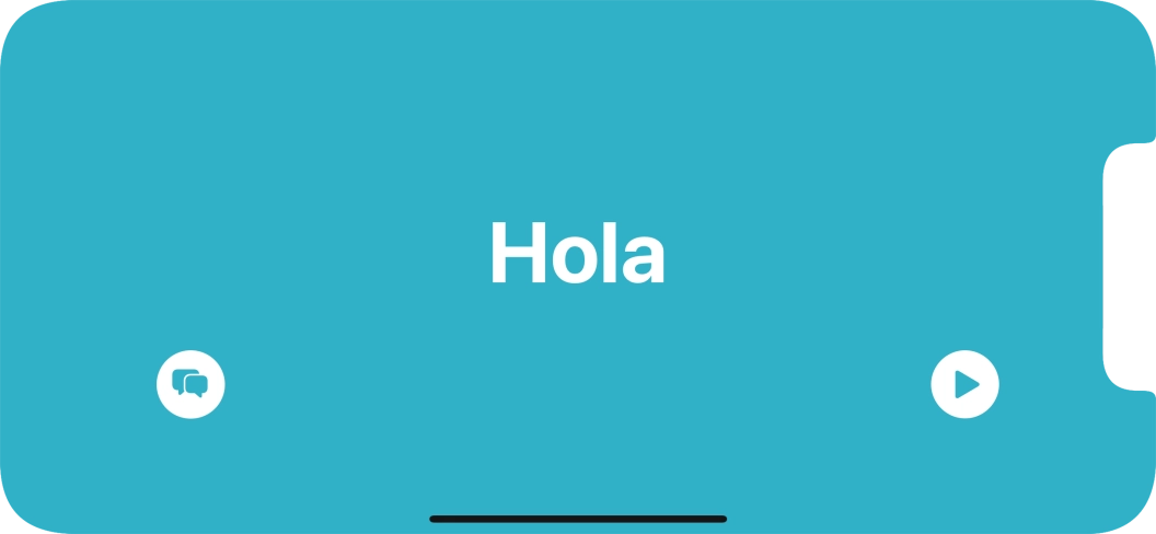 Press the split view icon to go back to display of both languages.