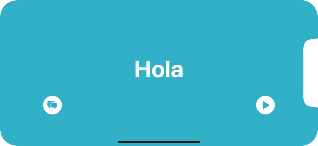 Press the split view icon to go back to display of both languages.