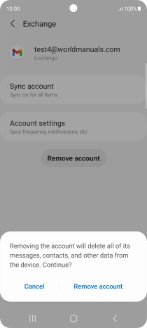 Press Remove account. Press Remove account.