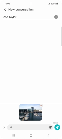 Press the send icon when you've finished your picture message.