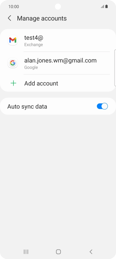 Press the required email account.