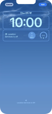To customise the way the lock screen date is displayed, press the date widget and follow the instructions on the screen to select the required widget display mode.