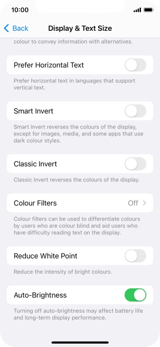 Press the indicator next to 