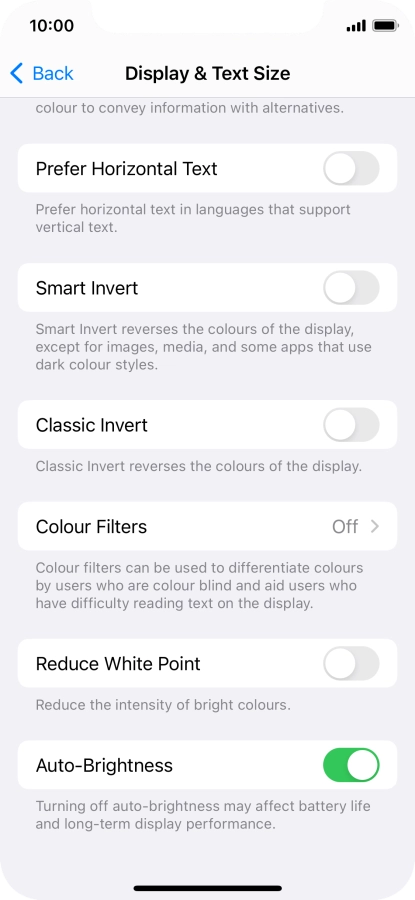 Press the indicator next to 