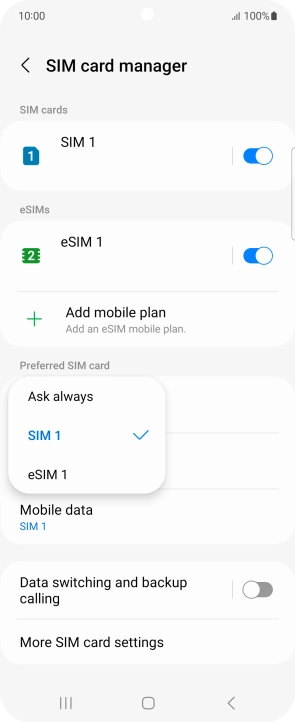 Press the required price plan.