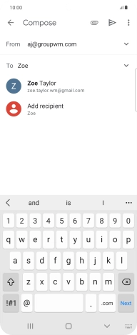 Press the required contact.