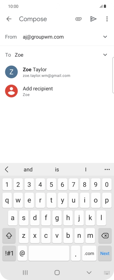 Press the required contact.